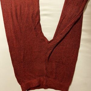 Knit pants. Brick Red in color.